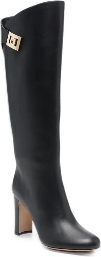Ferragamo Elli buckled knee-high boots Zwart - Foto 2