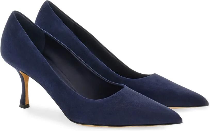 Ferragamo Elydea suède pumps Blauw - Foto 3