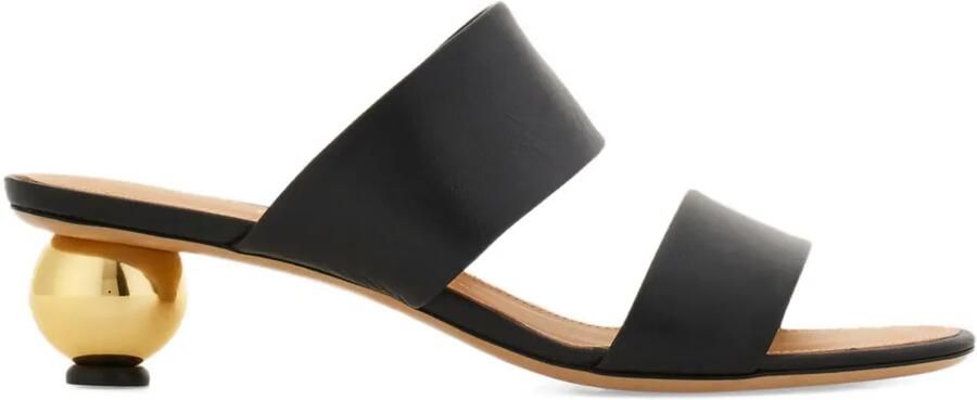 Ferragamo Ermione leren sandalen Zwart