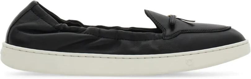 Ferragamo Flexibele loafers met mini-strik Zwart