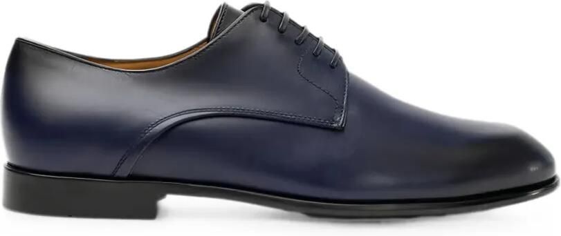Ferragamo Fosco leren derby schoenen Blauw