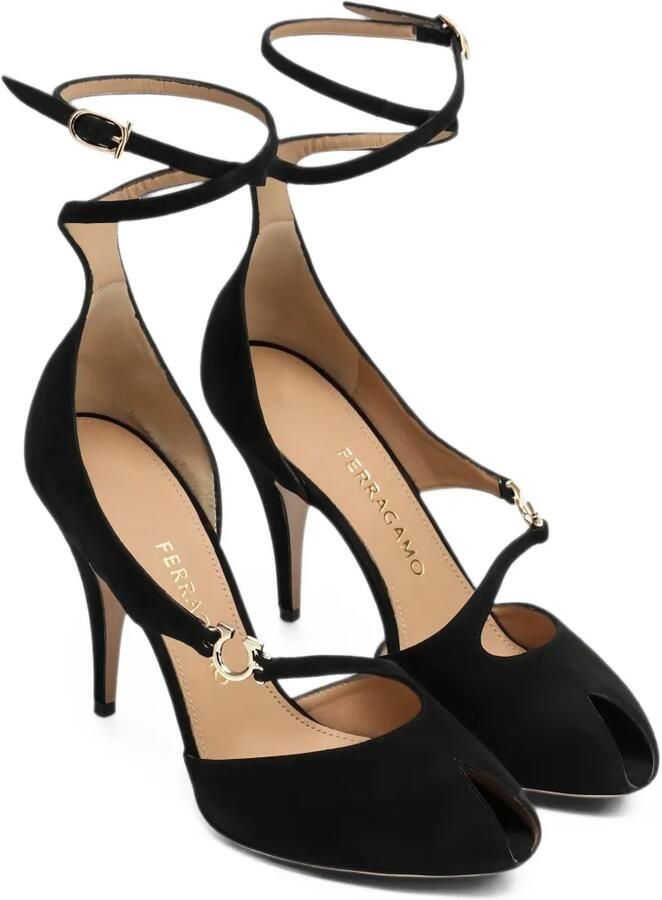 Ferragamo Gancini ankle-strap pumps Zwart