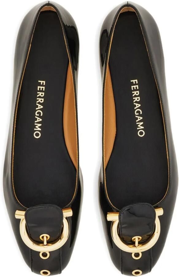 Ferragamo Gancini ballerina's Zwart - Foto 3