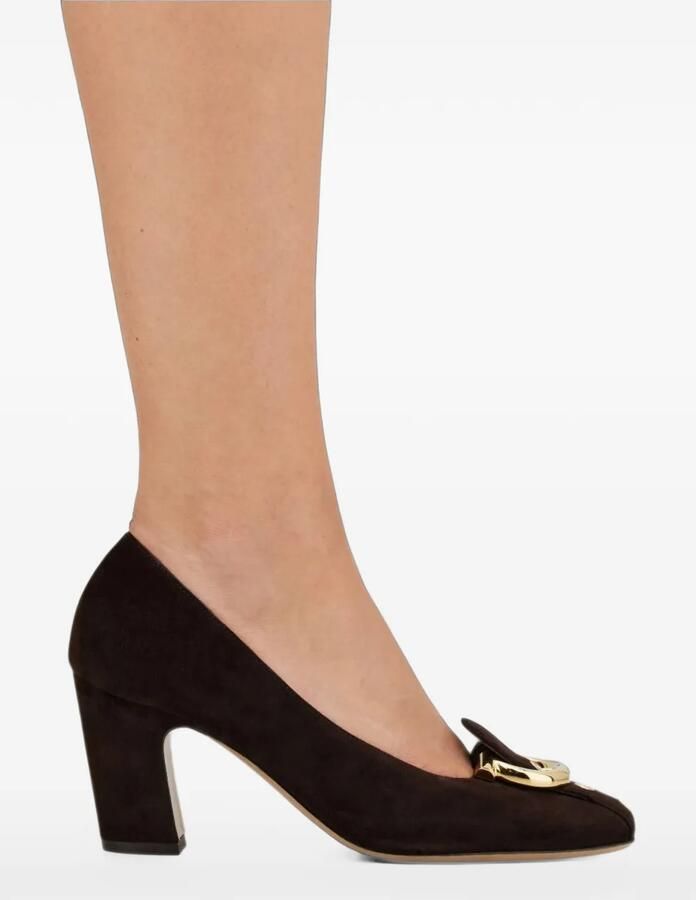 Ferragamo Gancini block heel pumps Bruin - Foto 2