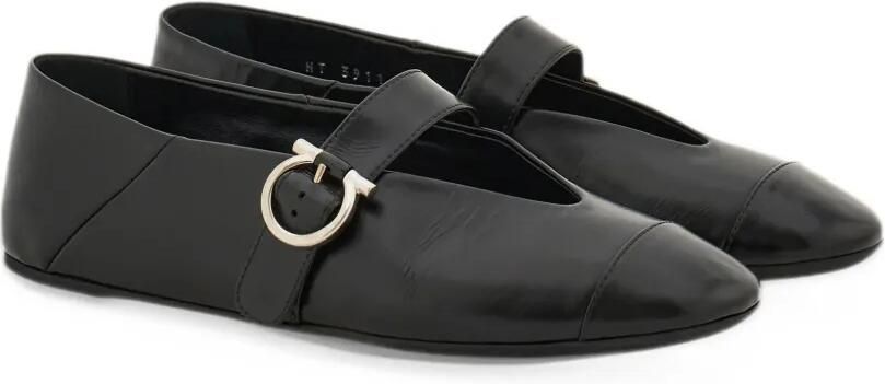 Ferragamo Gancini buckle ballet flats Zwart - Foto 5
