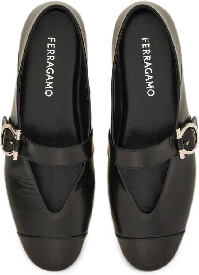 Ferragamo Gancini buckle ballet flats Zwart - Foto 3