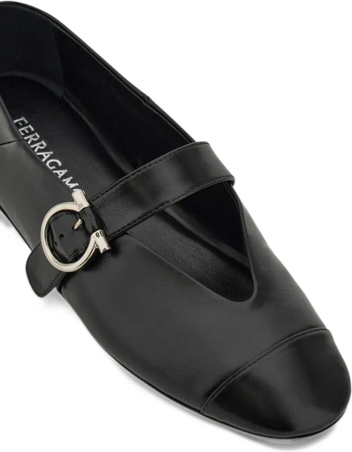 Ferragamo Gancini buckle ballet flats Zwart - Foto 2