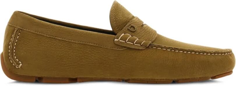 Ferragamo Gancini-detail penny loafers Beige