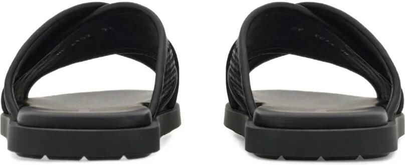 Ferragamo Gancini geweven sandalen met gekruiste bandjes Zwart - Foto 5