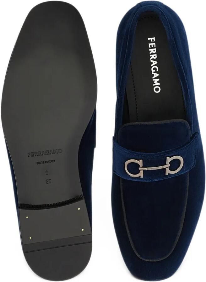 Ferragamo Gancini horsebit loafers Blauw - Foto 4