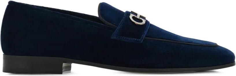 Ferragamo Gancini horsebit loafers Blauw