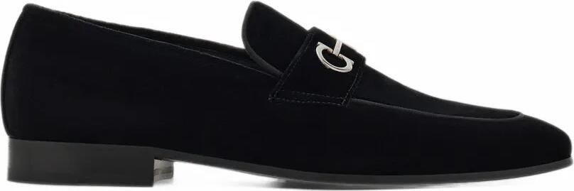 Ferragamo Gancini horsebit loafers Zwart