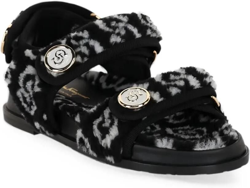 Ferragamo Gancini Keita sandalen Zwart