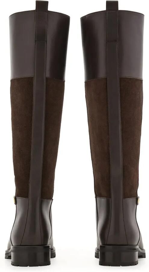 Ferragamo Gancini knielaarzen met ornament Bruin - Foto 4
