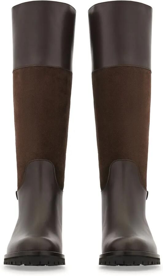 Ferragamo Gancini knielaarzen met ornament Bruin - Foto 3