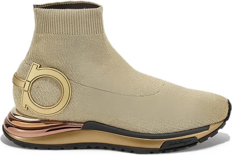 Ferragamo Gancini knit sneakers Beige