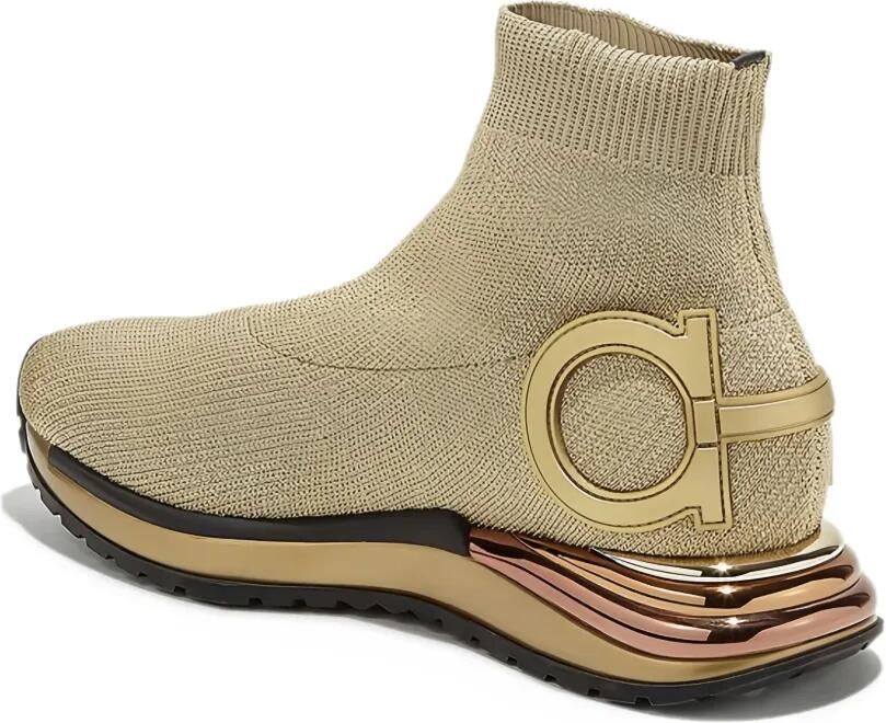 Ferragamo Gancini knit sneakers Beige - Foto 3