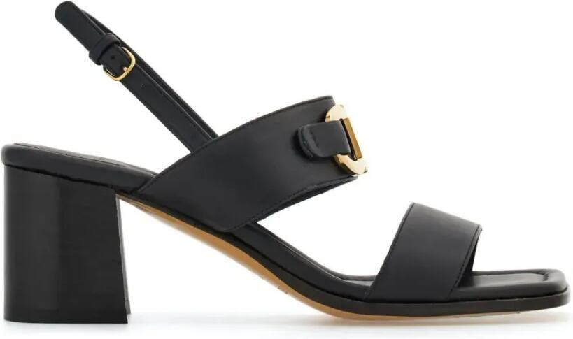 Ferragamo Gancini leren klompen Zwart