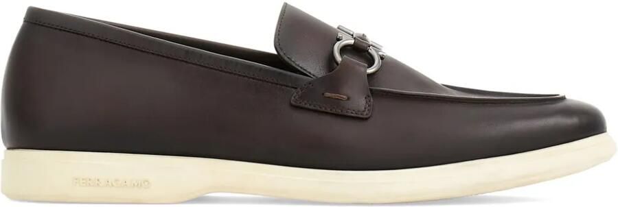 Ferragamo Gancini leren loafers Bruin