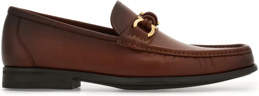 Ferragamo Gancini leren loafers Bruin