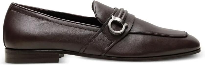Ferragamo Gancini leren loafers Bruin