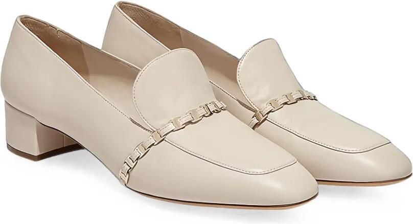 Ferragamo Gancini leren loafers met ketting Beige