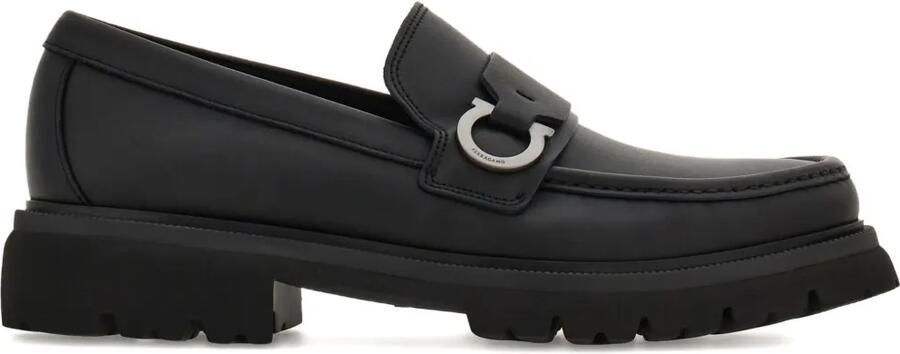 Ferragamo Gancini leren loafers Zwart