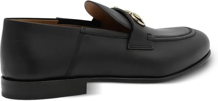 Ferragamo Gancini leren loafers Zwart - Foto 2