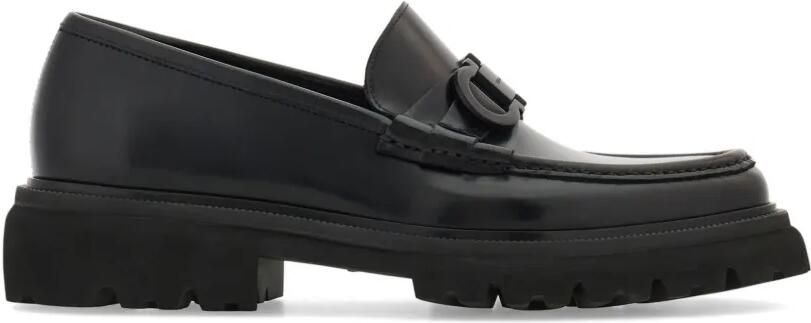 Ferragamo Gancini leren loafers Zwart