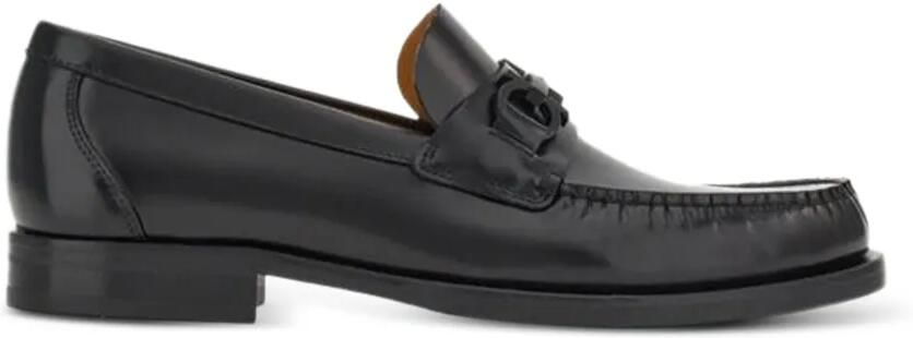 Ferragamo Gancini leren loafers Zwart
