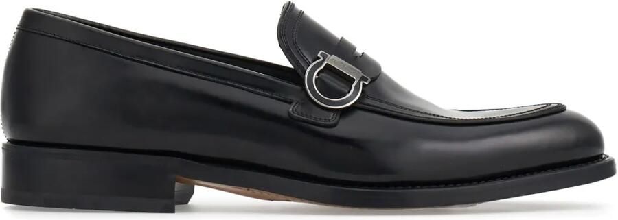 Ferragamo Gancini leren mocassins Zwart