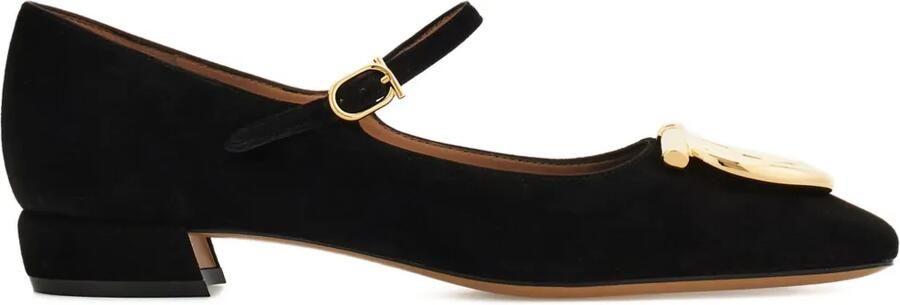Ferragamo Gancini leren pumps Zwart