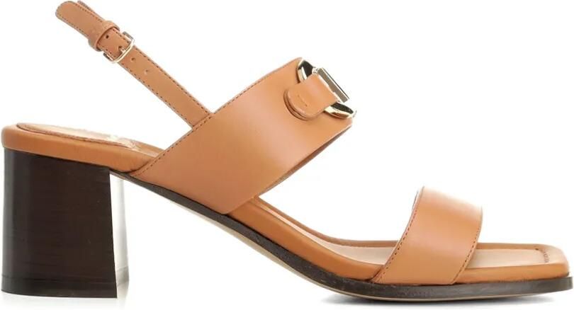 Ferragamo Gancini leren sandalen Beige
