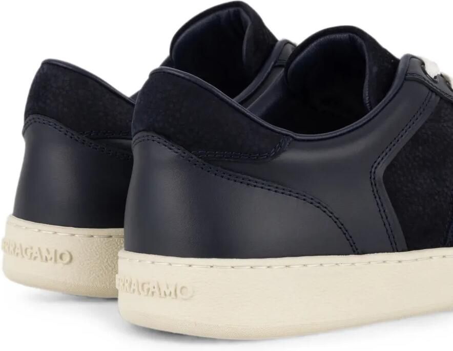 Ferragamo Gancini leren sneakers met vlakken Blauw - Foto 2