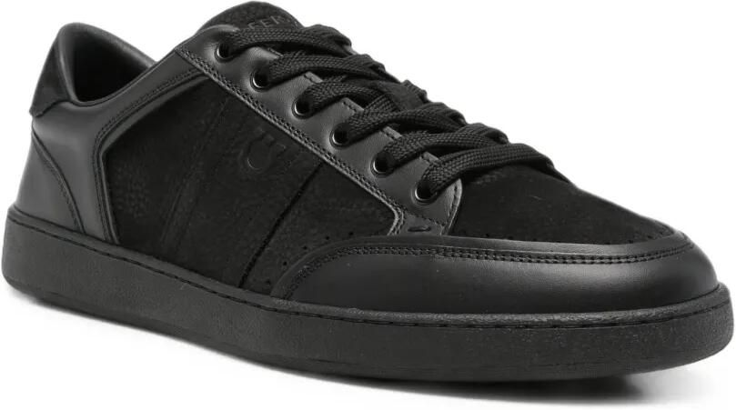 Ferragamo Gancini leren sneakers met vlakken Zwart - Foto 2