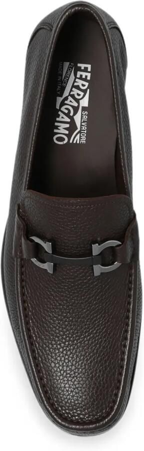 Ferragamo Gancini loafers met gesp Bruin - Foto 5