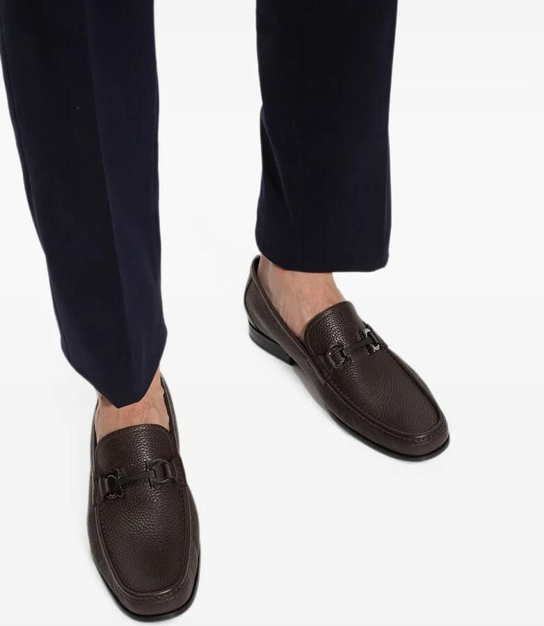 Ferragamo Gancini loafers met gesp Bruin - Foto 2