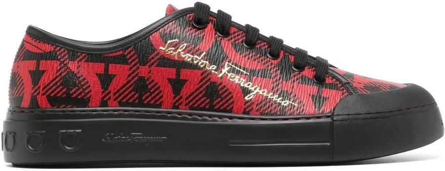 Ferragamo Gancini low-top sneakers Rood