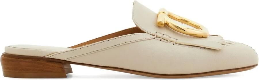 Ferragamo Gancini maxi-muiltjes Wit