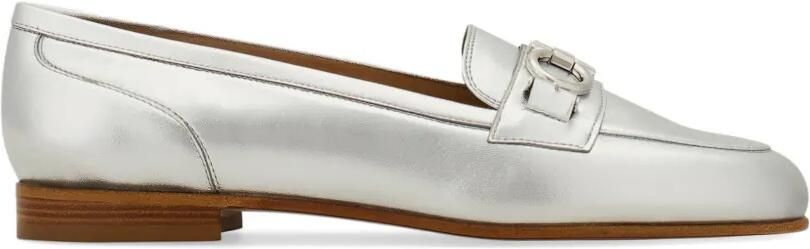 Ferragamo Gancini mocassins Zilver