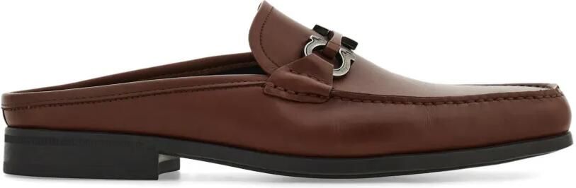 Ferragamo Gancini muiltjes Bruin