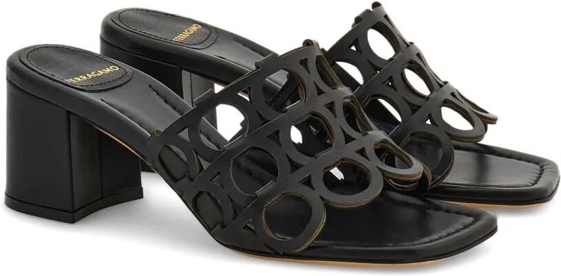 Ferragamo Gancini muiltjes Zwart - Foto 4