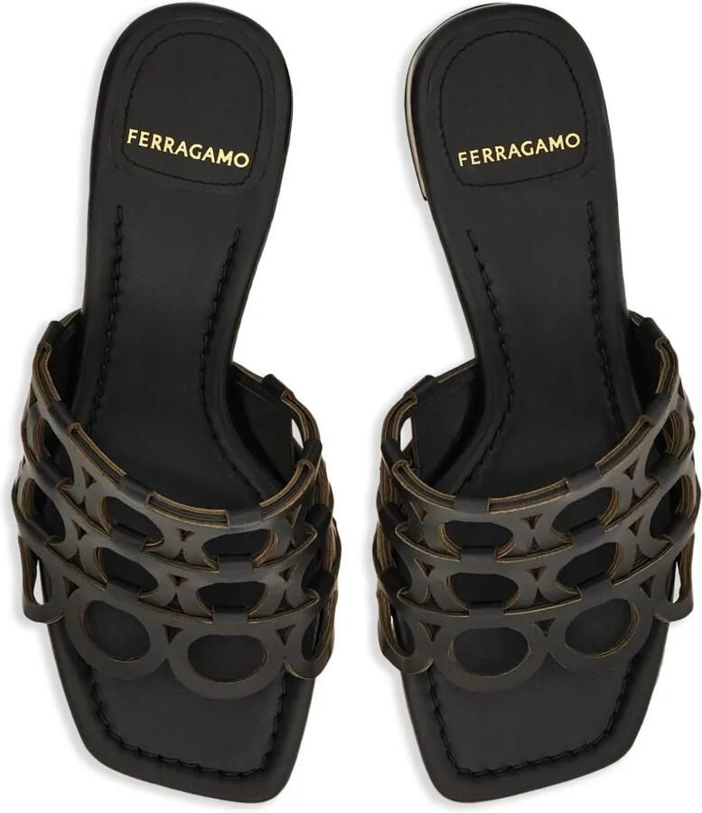 Ferragamo Gancini muiltjes Zwart - Foto 3