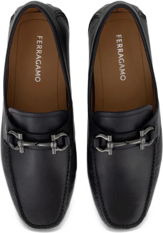 Ferragamo Gancini ornament driver loafers Blauw - Foto 2