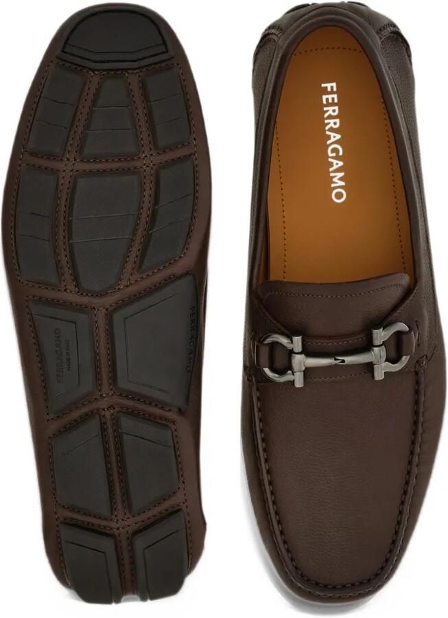Ferragamo Gancini ornament driver loafers Bruin - Foto 3