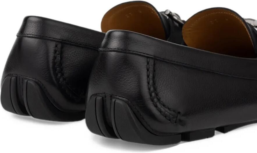 Ferragamo Gancini ornament driver loafers Zwart - Foto 4