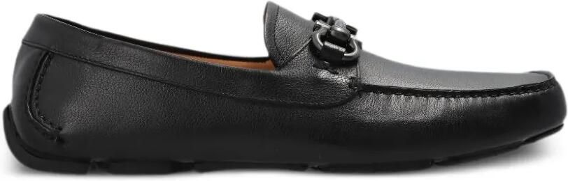 Ferragamo Gancini ornament driver shoes Zwart
