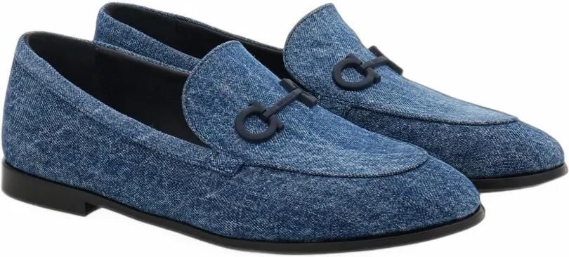 Ferragamo Gancini ornament loafers Blauw - Foto 4