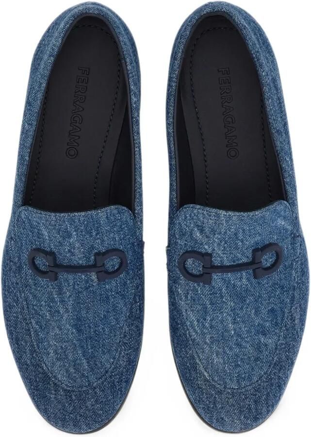 Ferragamo Gancini ornament loafers Blauw - Foto 2