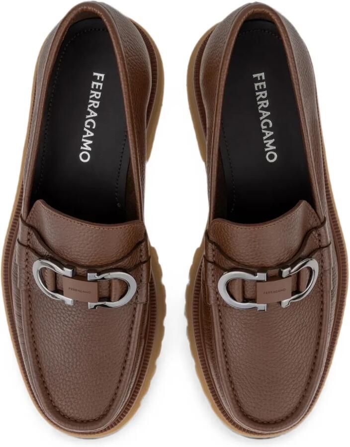 Ferragamo Gancini Ornament loafers Bruin - Foto 3